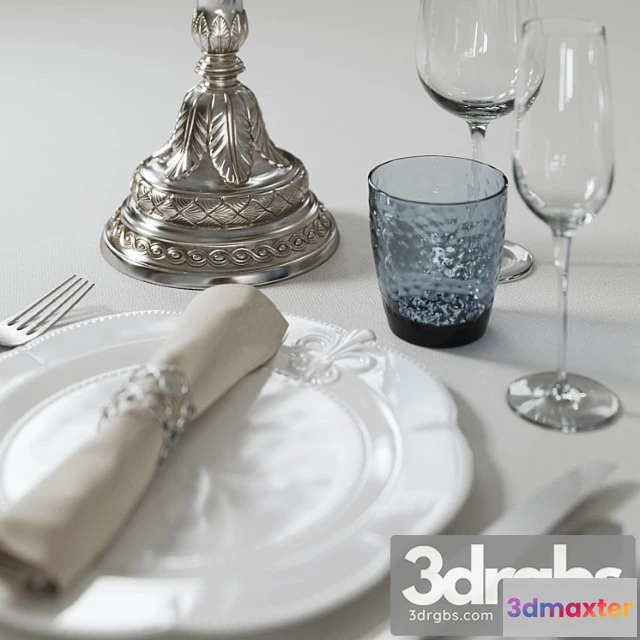 981660 - Table Setting With Candlestick