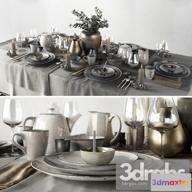 981776 - Tableware Set Grey