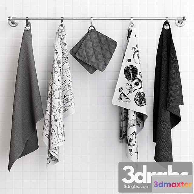 981882 - Zara Grey Towels on Hooks