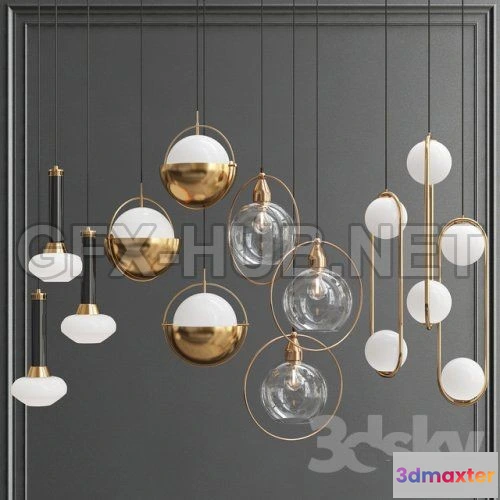 1077532 - Collection of Pendant Lights 3d models - 211089