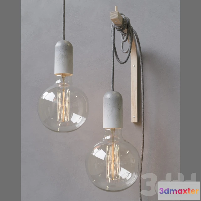 1077668 - Concrete socket lamp - 211225