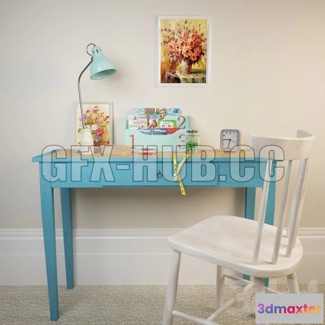 1078914 - Deskchairpaintinglamp and clock - 212471