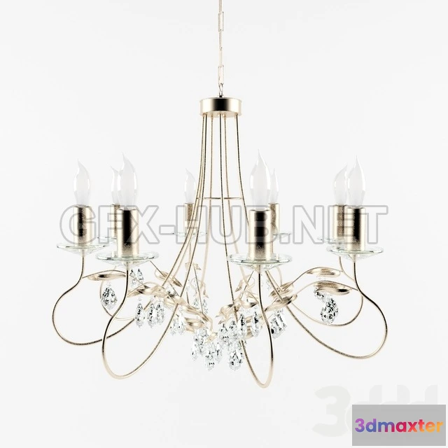 1080116 - Elstead Lighting Christina CRT8 SILVER GOLD - 213673