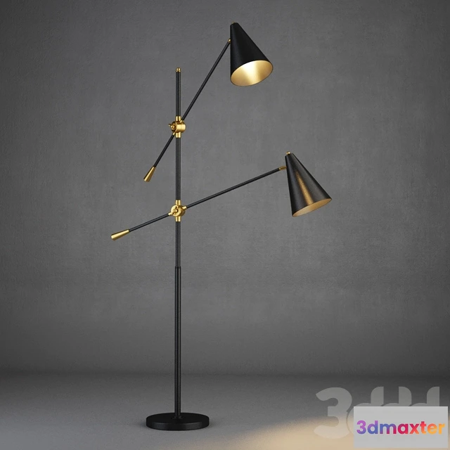 1082216 - GRAMERCY HOME - OSTER DOUBLE FLOOR LAMP FL041-2-ABG - 215773