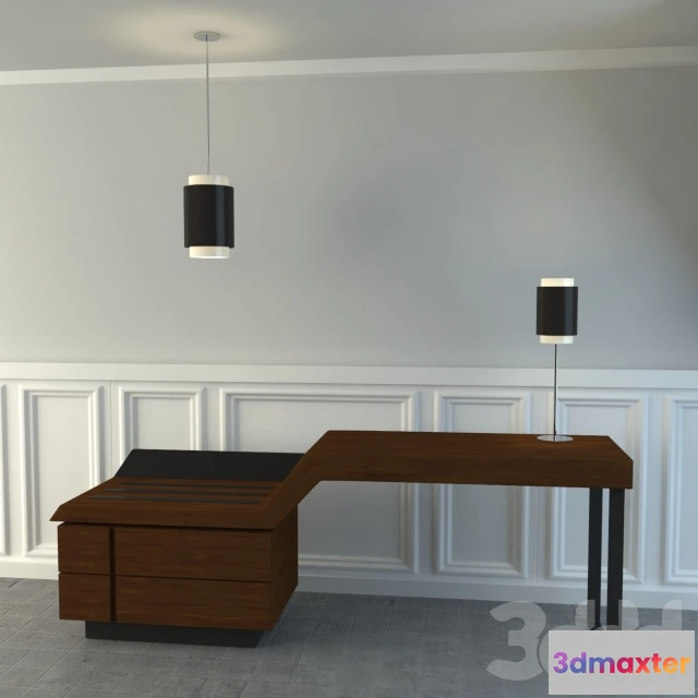 1082994 - Hotel Desk with Lamps - 216551