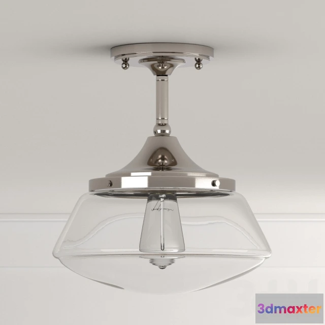 1085336 - Light Polished Nickel Vintage Schoolhouse - 218893