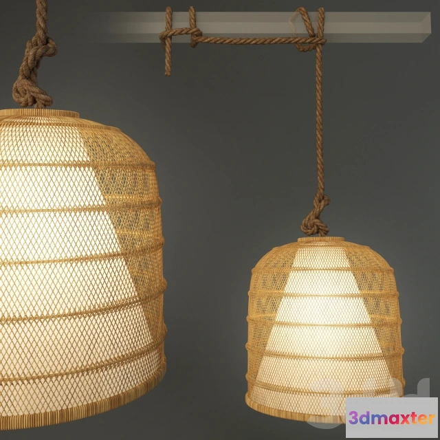 1090622 - Roost Basket Cloche Lamp - 224179
