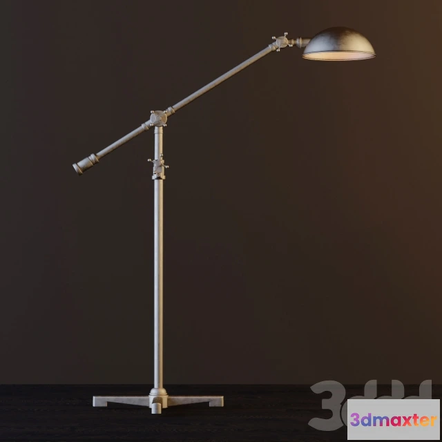 1090708 - Rowan Pharmacy Task Floor Lamp Antique Brass - 224265