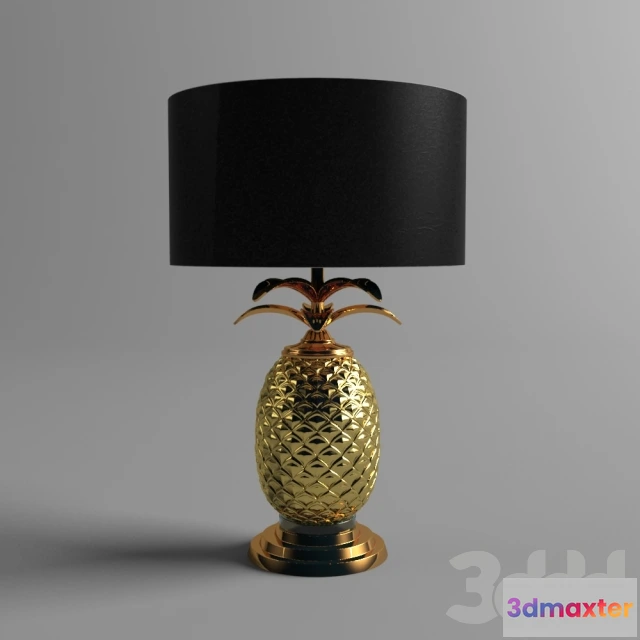 1091622 - Silver  Gold Pineapple Lamp - 225179