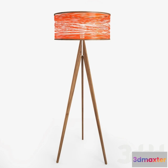 1091698 - sinuous lamp floor orange by Marcus Papay - 225255