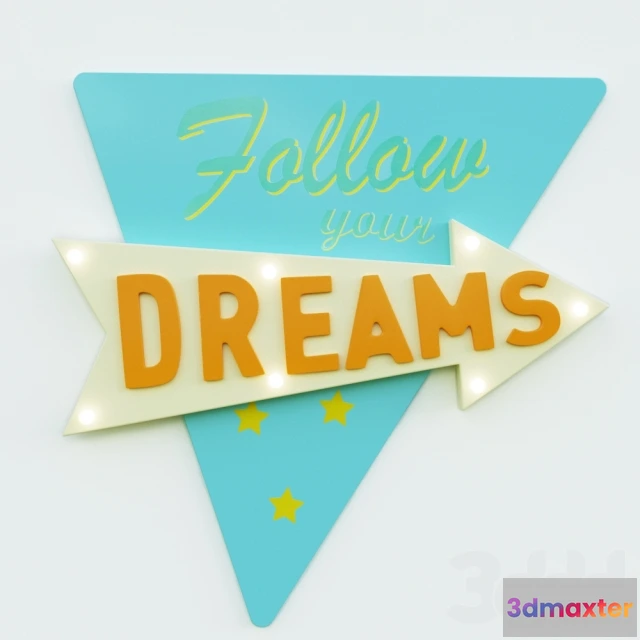 1094822 - Wall Light Follow your Dreams - 228379