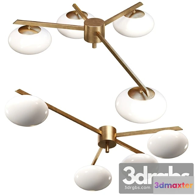 1044572 - Ceiling Lamp by Angelo Lelli Style 4 Opalines
