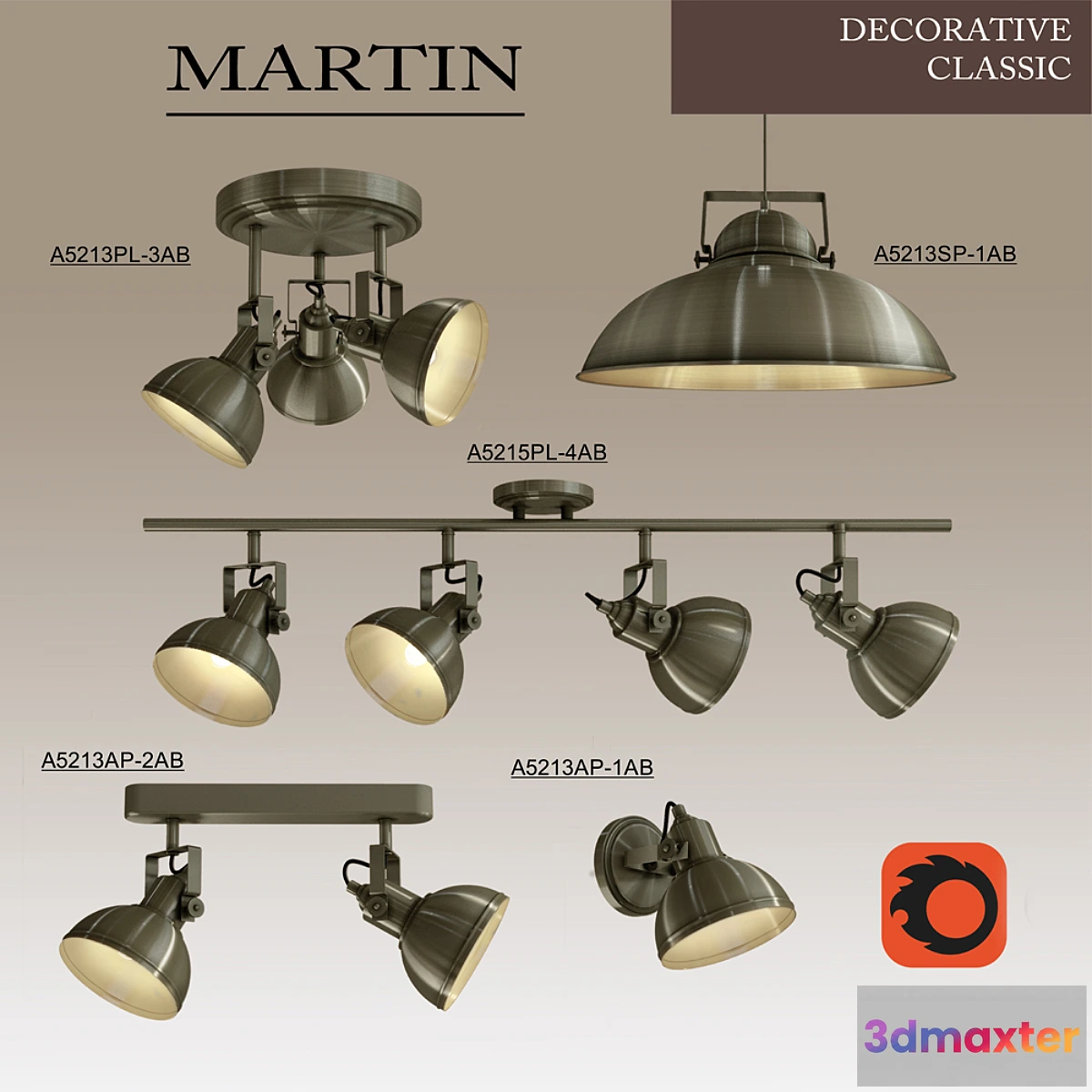 1289158 - Arte Lamp - Martin 3D Max