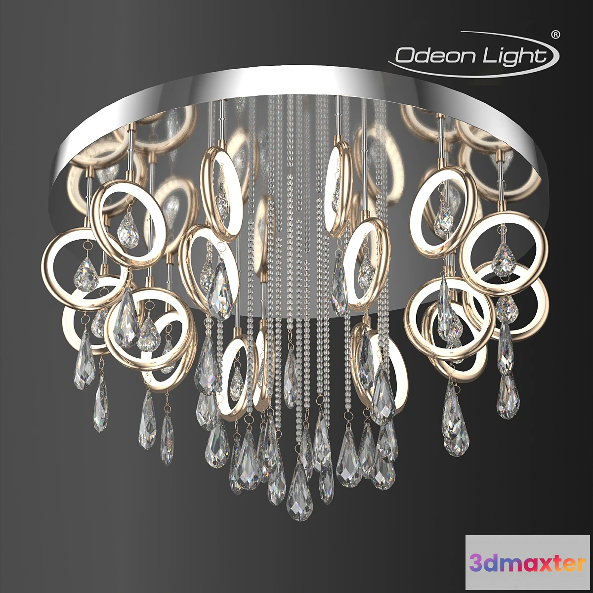 1305065 - Chandelier for ceiling ODEON LIGHT 4034 _ 99CL ORIO 3D Max