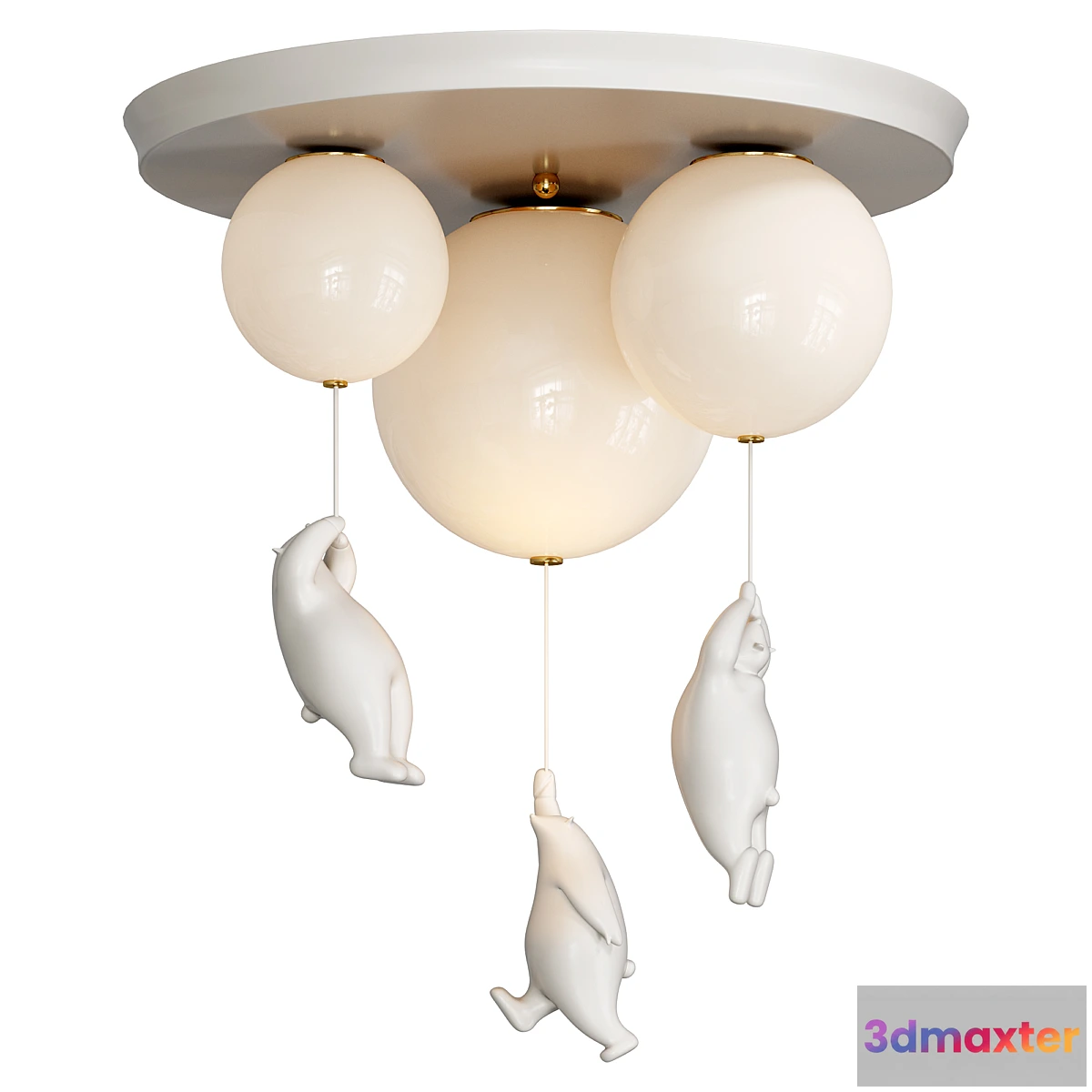 1306257 - WASTY TRIO Chandelier by Lampatron - No.2 3D Max