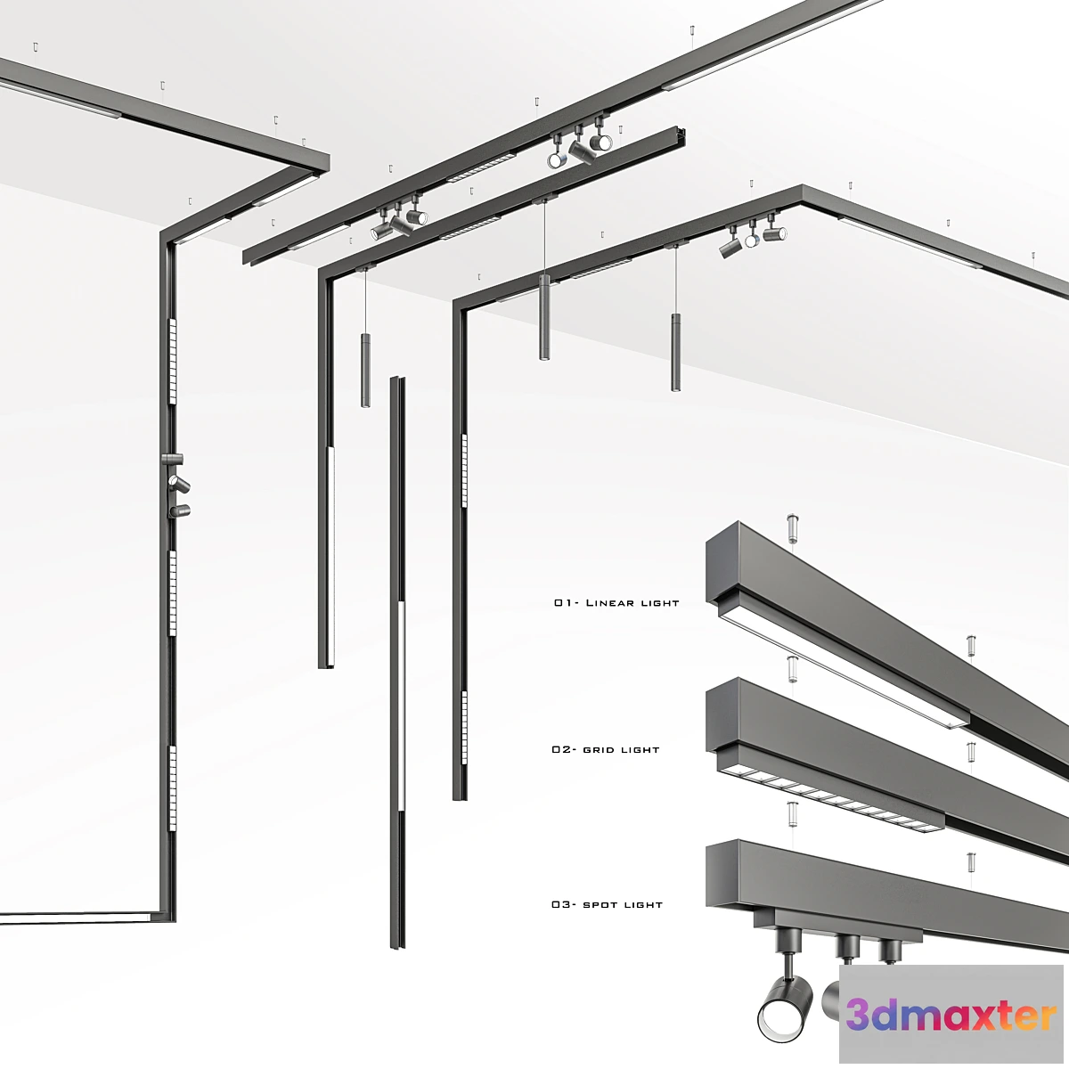 1315435 - Magnetic -Track-light 3D Max