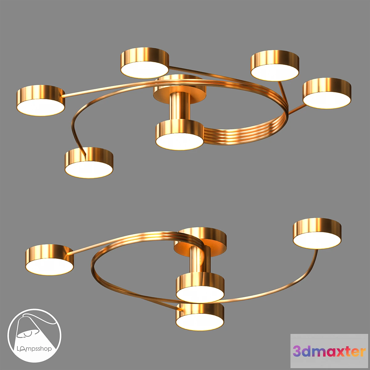 1339316 - LampsShop.com PL3121 Ceiling Lamp Helix 3D Max