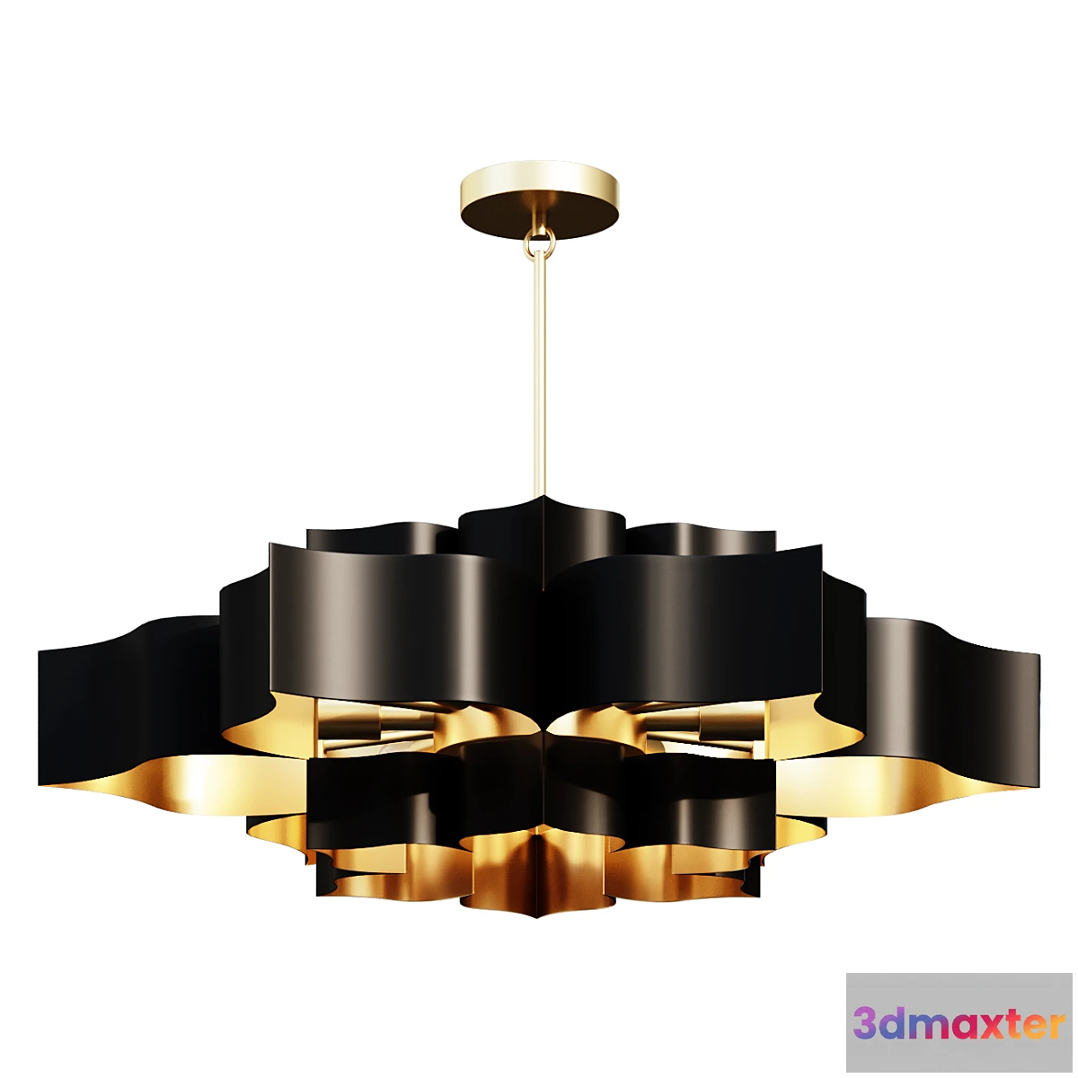 1352504 - Chandelier GRAND LOTUS CHANDELIER SKU CH15325 BK lamp 3D Max