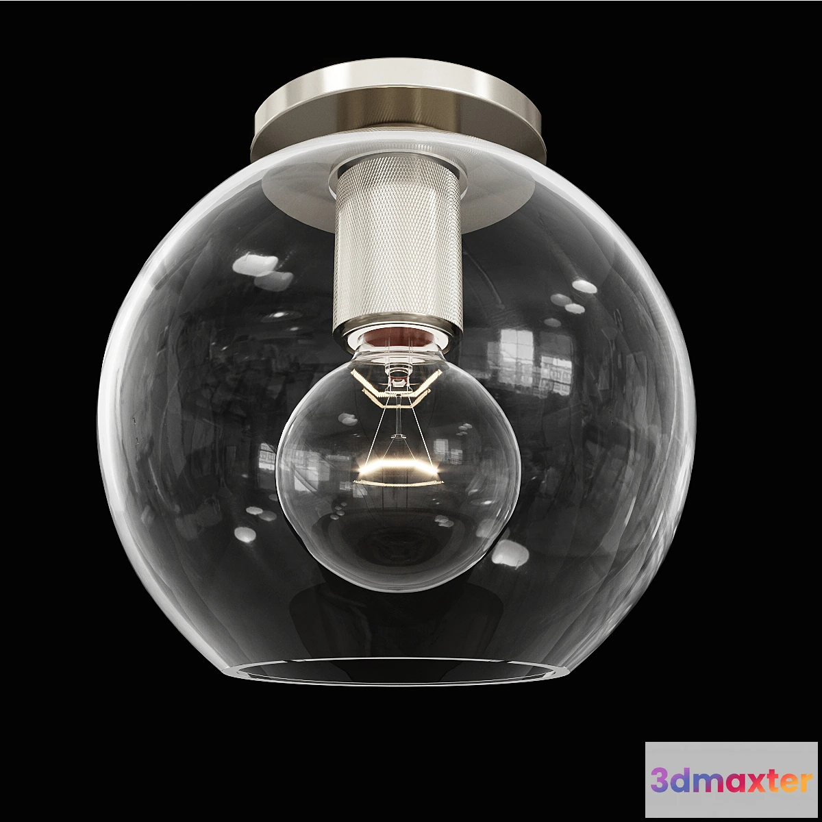 1415842 - Utilitaire Globe Shade Flushmount 3D Max