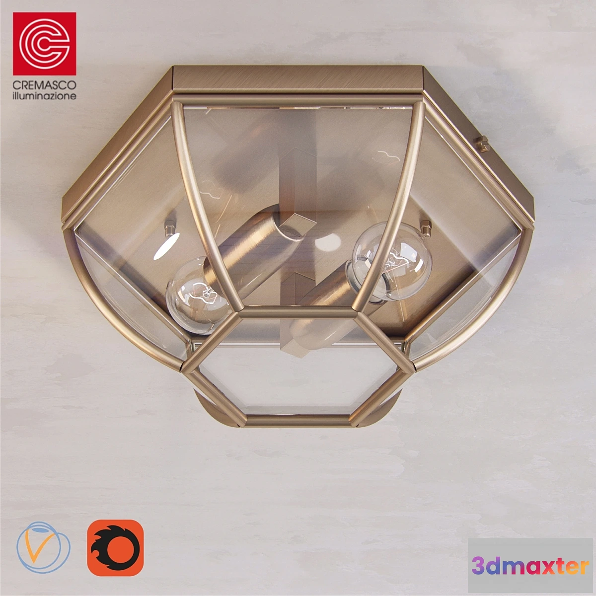 1422394 - Ceiling light Cremasco 981 _ 2PL-PC-BR.c 3D Max