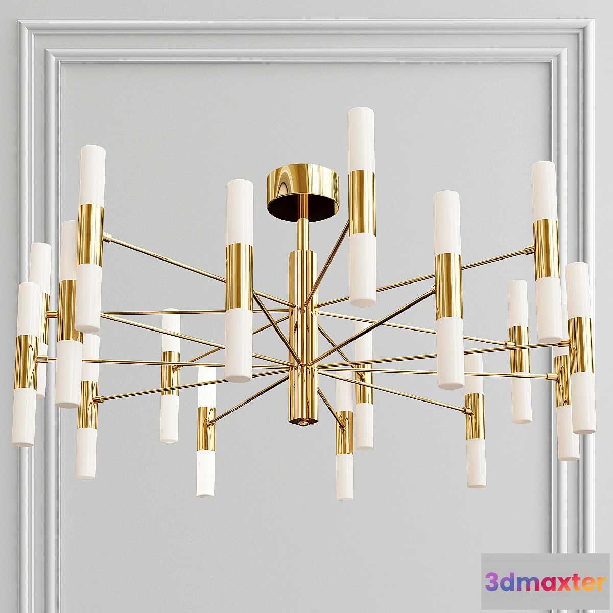 1472972 - Minimalistic Golden LED Chandelier Light 3D Max