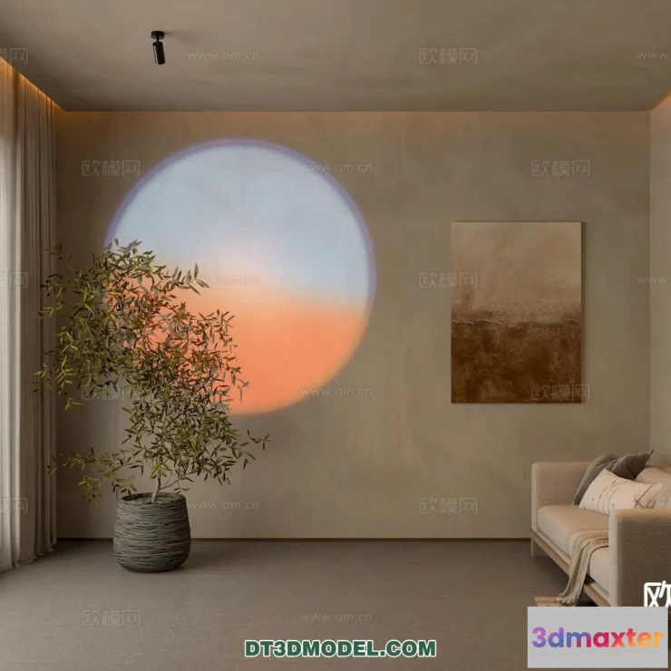 1516130 - Ceiling Lamp - 3D Model For Interior Design - 1235 3D Max