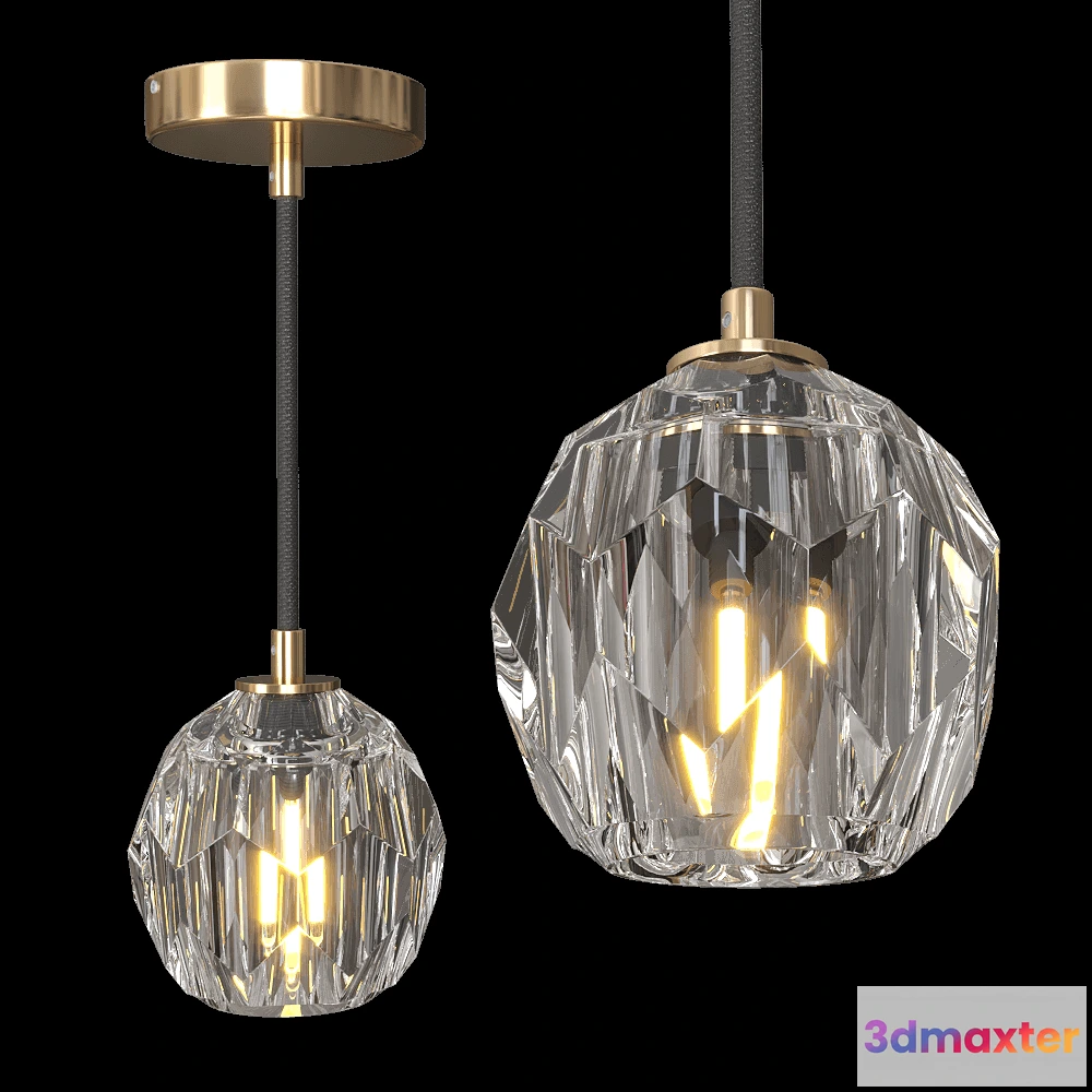 1647008 - ANCARD - Pendant lamp BOULE DE CRISTAL 3D Max