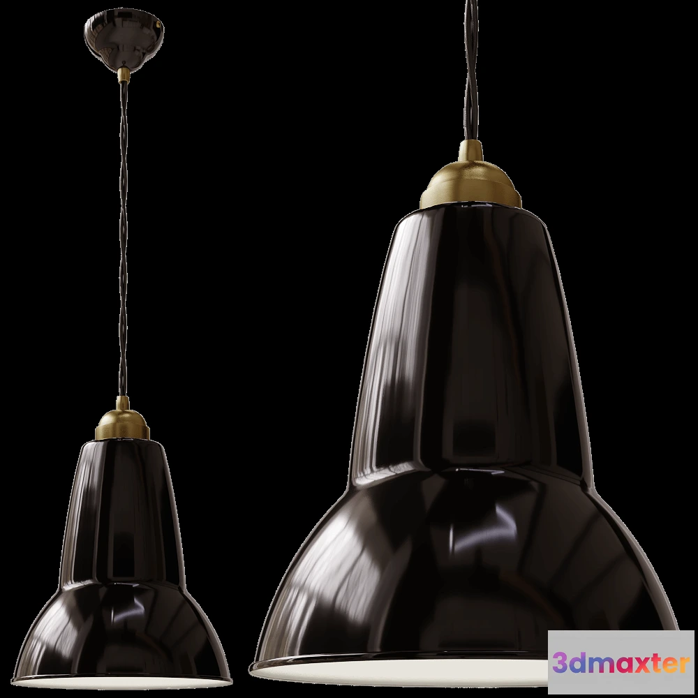 1647012 - Anglepoise - Pendant lamp Original 1227 Brass Midi 3D Max