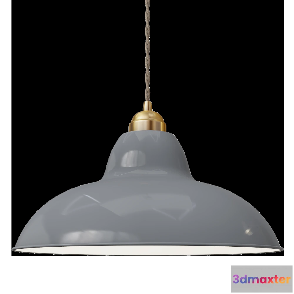 1647014 - Anglepoise - Pendant lamp Original 1227 Wide Brass Midi 3D Max