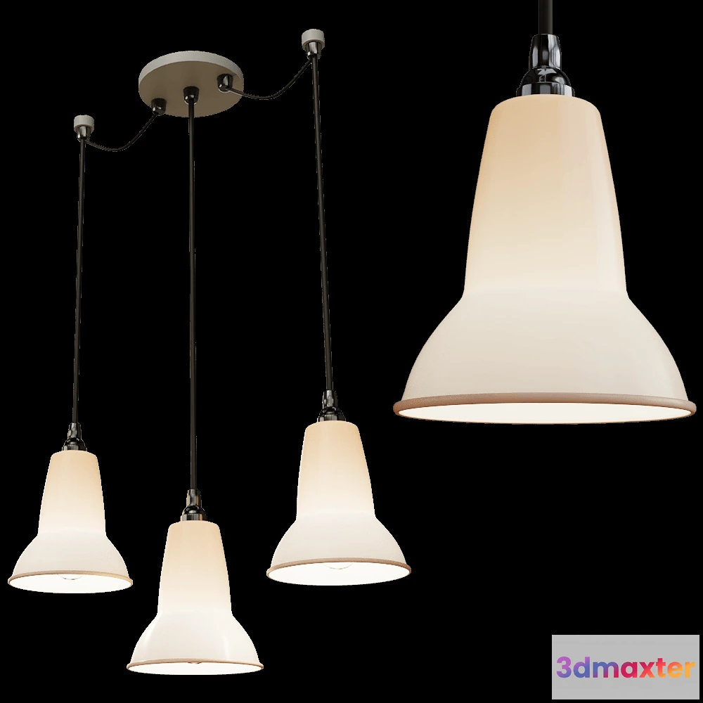 1647020 - Anglepoise - Pendant lamp Original 1227 Mini Cluster 3D Max