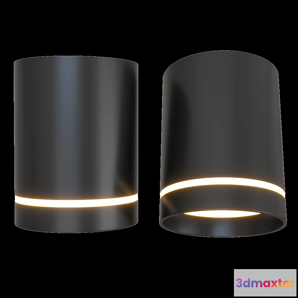 1647338 - Candellux Lighting - Ceiling lamp Tuba black 15W 3D Max