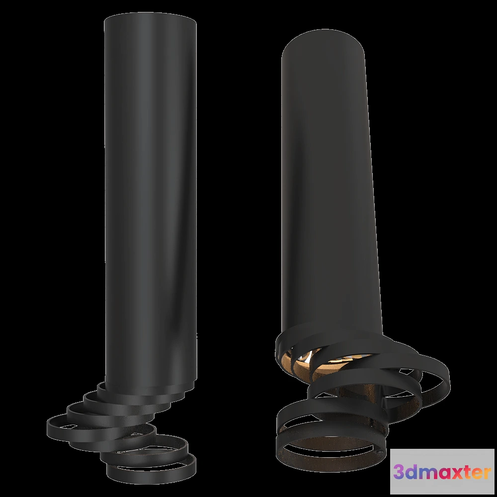 1647346 - Candellux Lighting - Ceiling lamp Black Tube with adjustable rings 3D Max