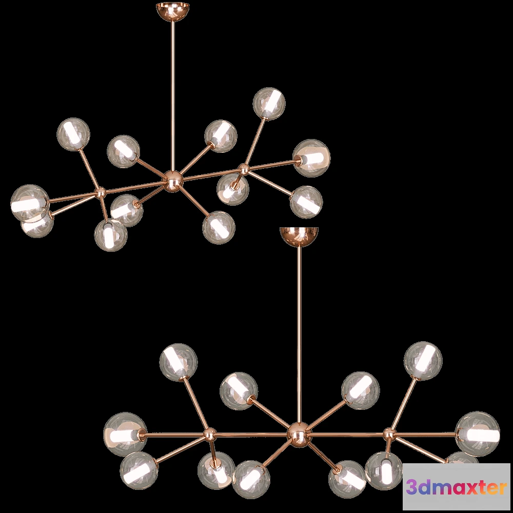 1647408 - Cangini & Tucci - Ceiling lamp Mirea 7 3D Max