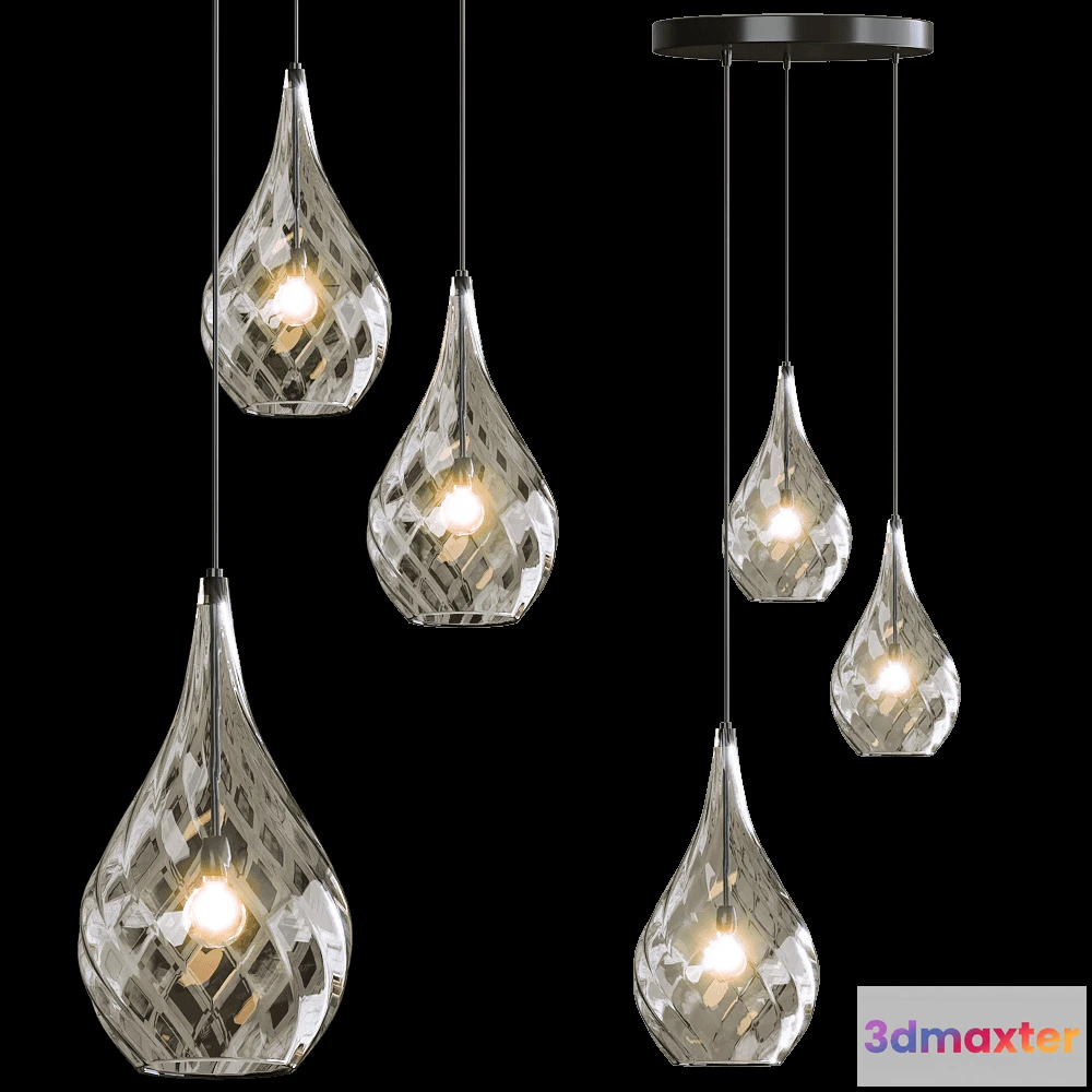1647420 - Cangini & Tucci - Ceiling lamp  Lacrima 3 3D Max