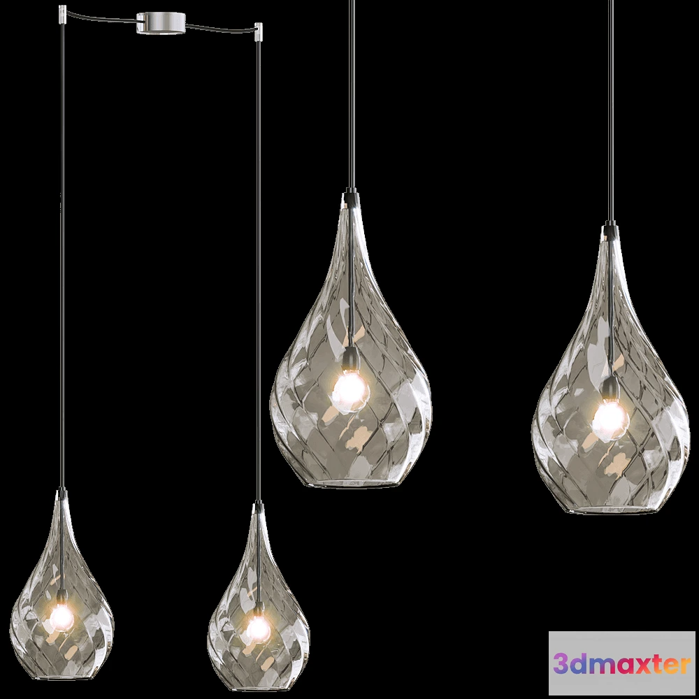1647422 - Cangini & Tucci - Ceiling lamp Lacrima 4 3D Max