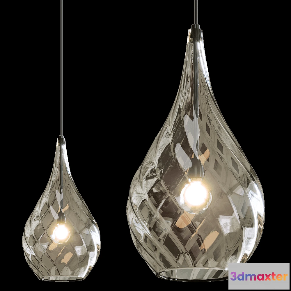 1647448 - Cangini & Tucci - Pendant lamp LACRIMA 3D Max
