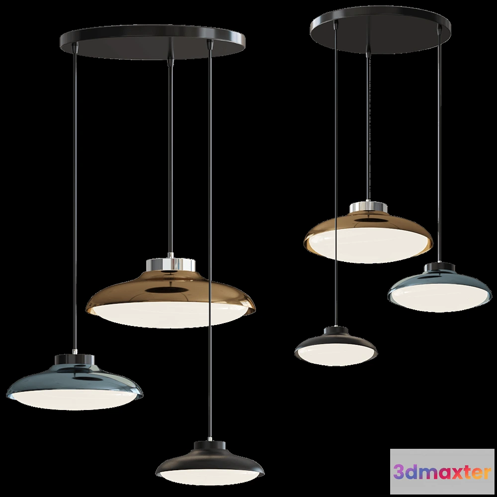1647474 - Cangini & Tucci - Pendant lamp Fiji 1489MX.50.3L 3D Max