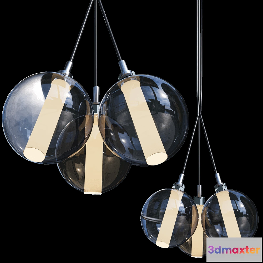 1647490 - Cangini & Tucci - Pendant lamp Eclisse 1292.3L 3D Max