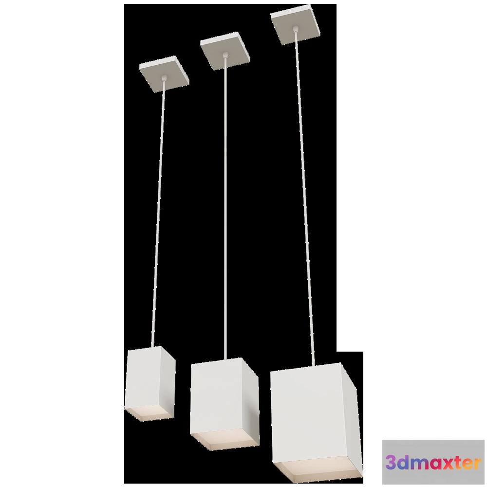 1647542 - Cattaneo Illuminazione - Pendant lamp Cubick suspended 3D Max