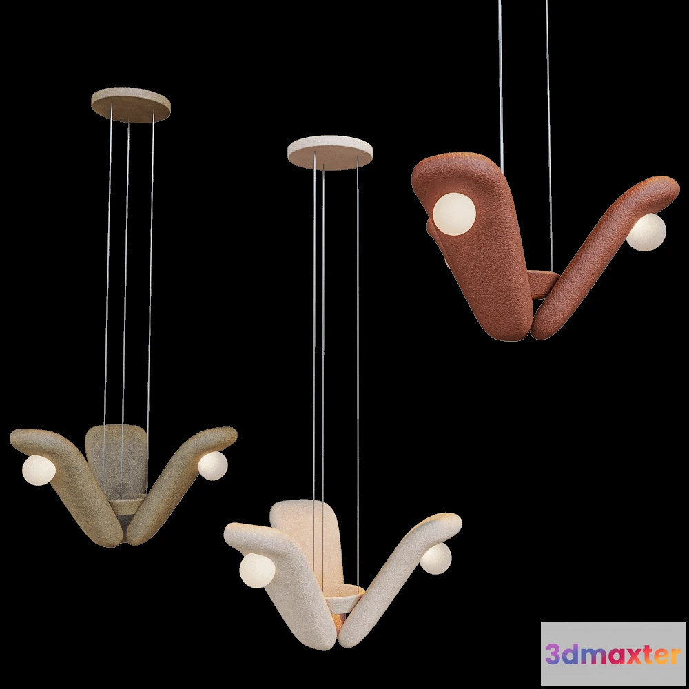 1647586 - Clayp  - Pendant light Ceramic Small Solo 3D Max