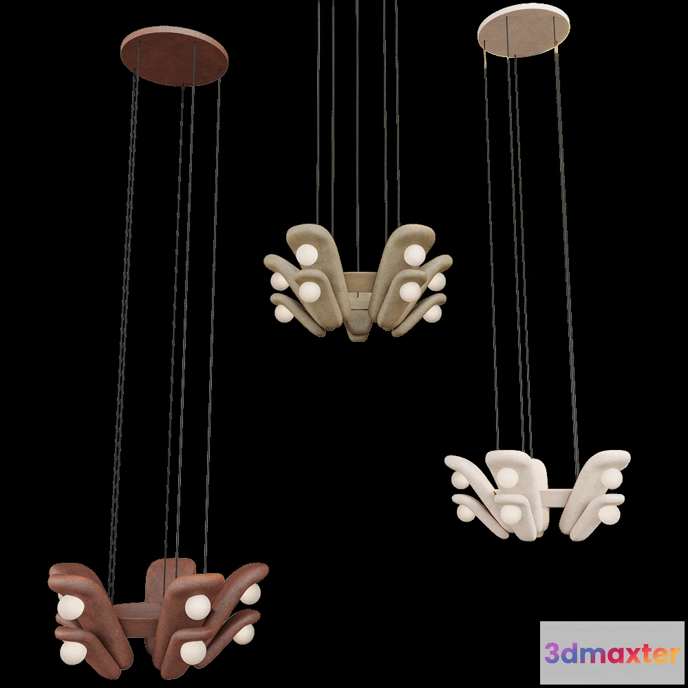 1647590 - Clayp  - Pendant light Ceramic Large 3D Max