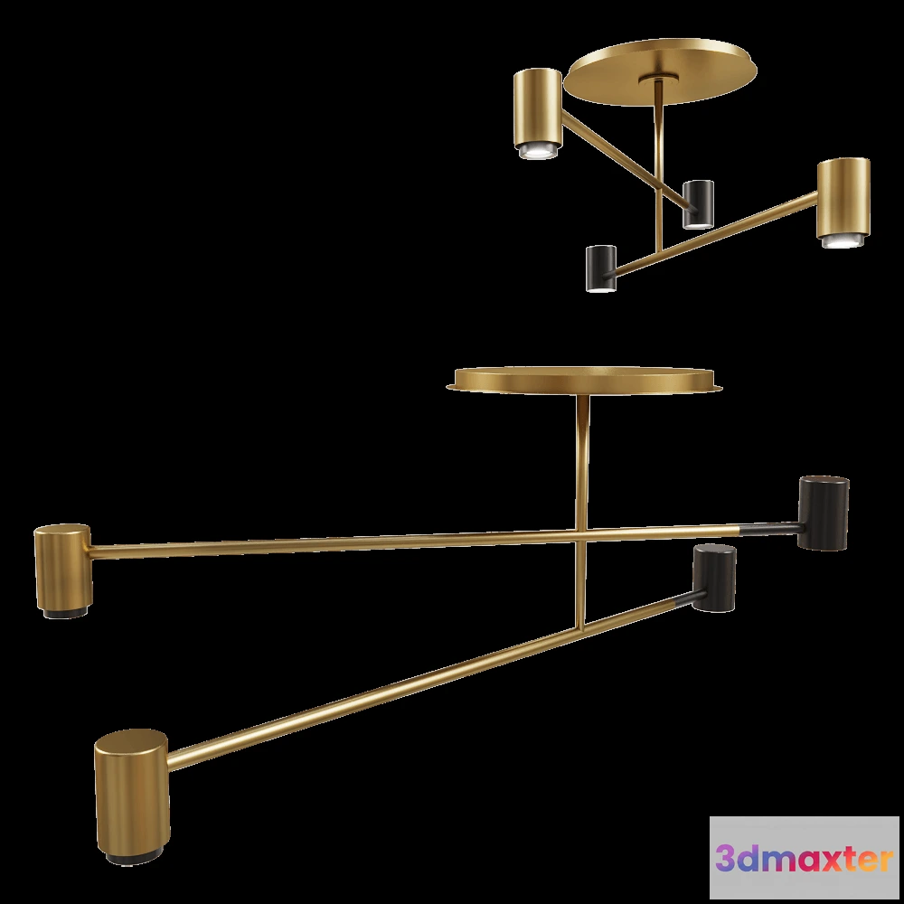 1647644 - Contardi  - Ceiling lamp Melanocetus PL Double 3D Max