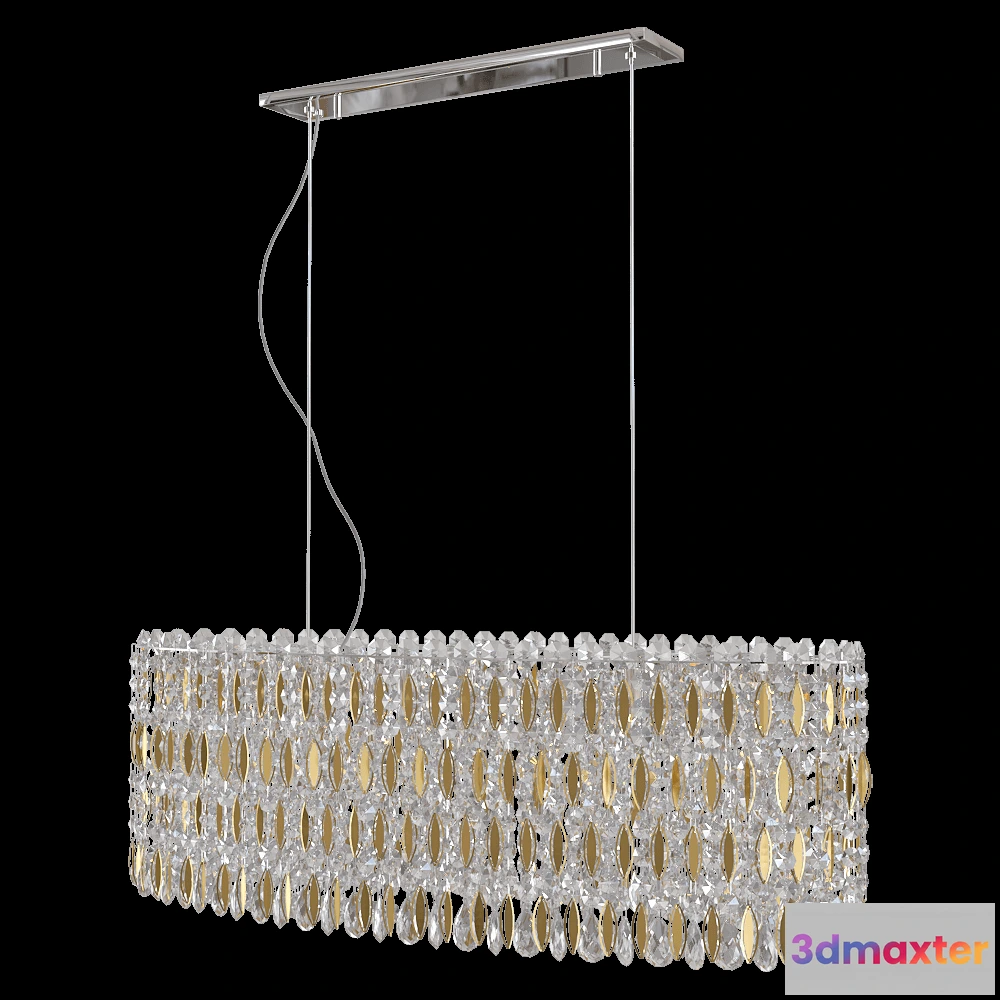 1647668 - CRYSTAL LUX - Chandelier Lirica SP10 L900 ChromeGold-Transparent 3D Max