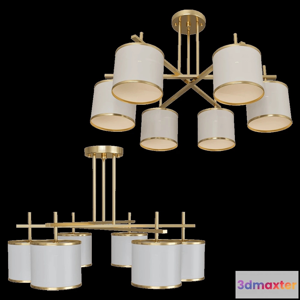1647682 - CRYSTAL LUX - Chandelier Sergio PL6 Gold 3D Max