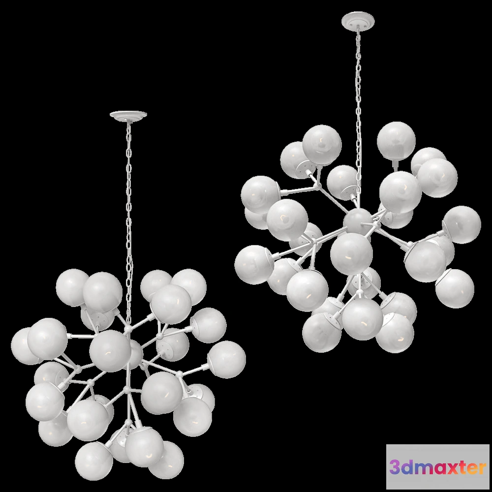 1647688 - CRYSTAL LUX - Chandelier Medea White SP30 3D Max