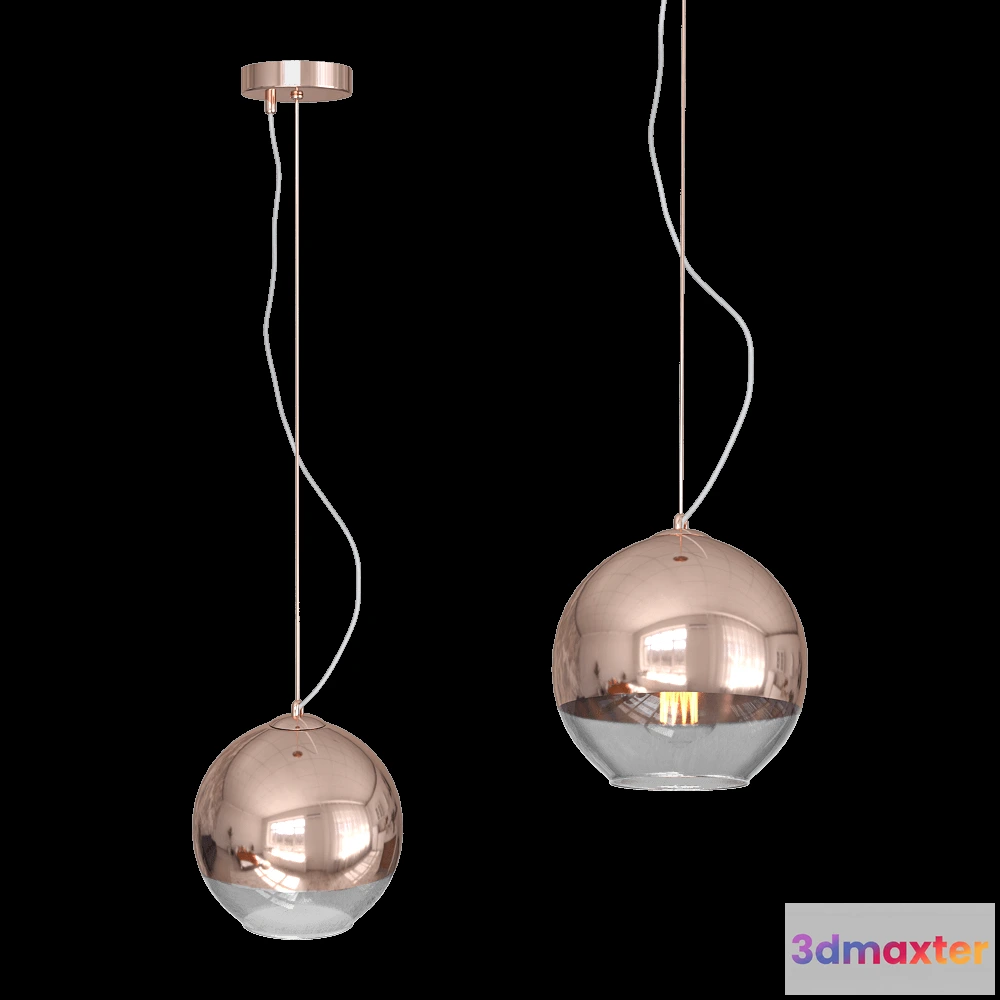 1647690 - CRYSTAL LUX - Pendant lamp Woody SP1 D200 Copper 3D Max