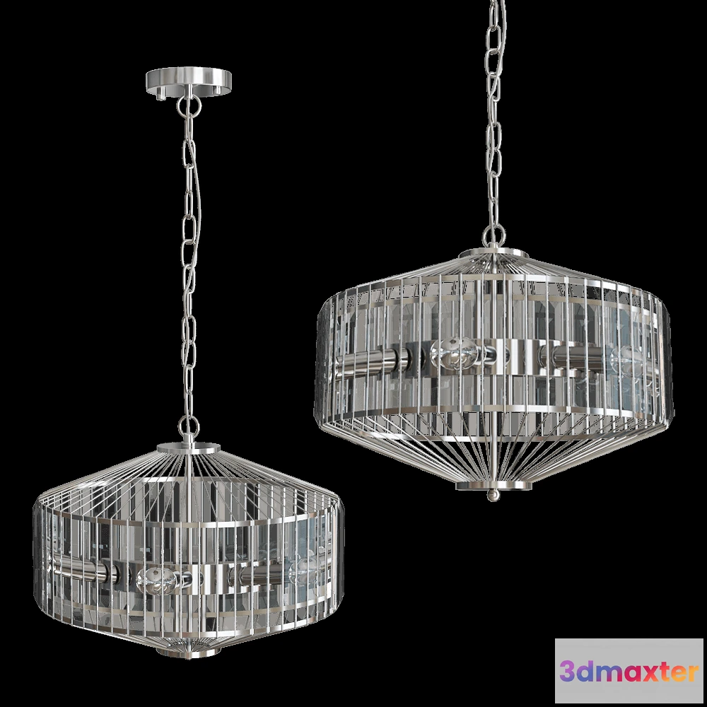 1647700 - CRYSTAL LUX - Chandelier Fiesta SP5 ChromeTransparent 3D Max