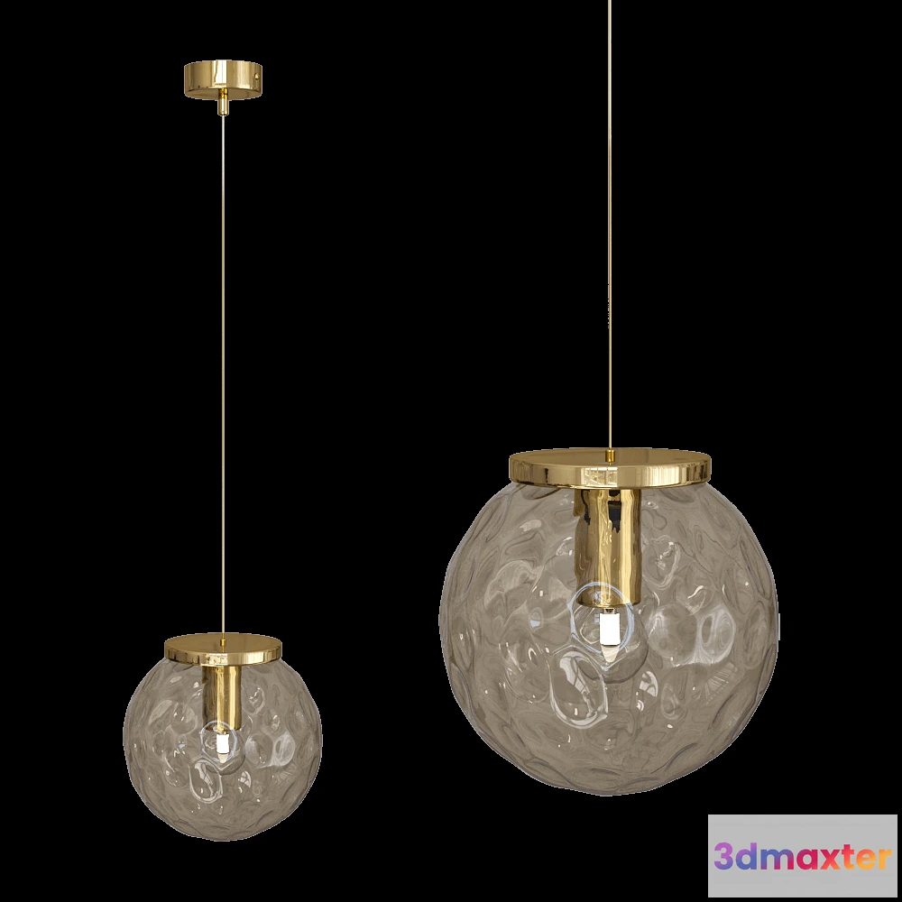 1647708 - CRYSTAL LUX - Pendant lamp Mayo SP1 D200 GoldAmber 3D Max