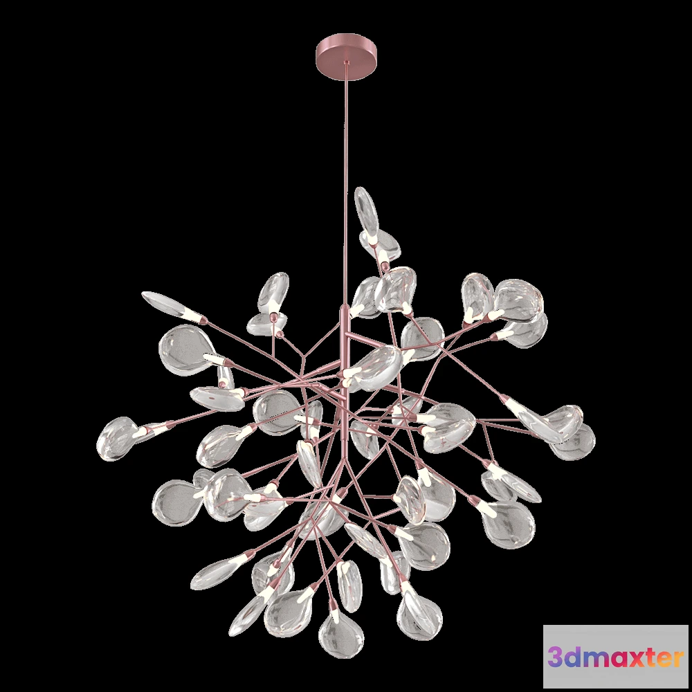 1647710 - CRYSTAL LUX - Chandelier Evita SP63 CopperTransparent 3D Max