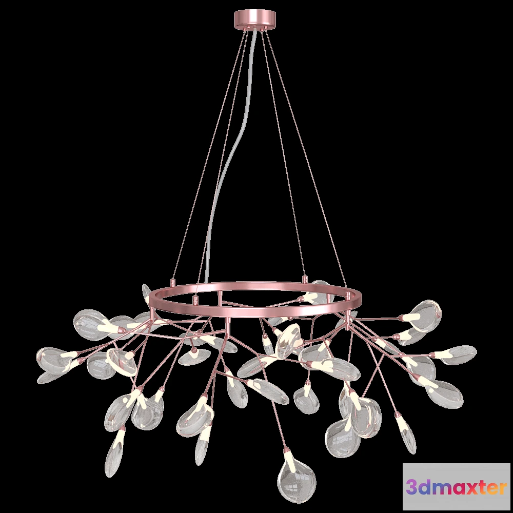 1647714 - CRYSTAL LUX - Chandelier Evita SP45 D CopperTransparent 3D Max